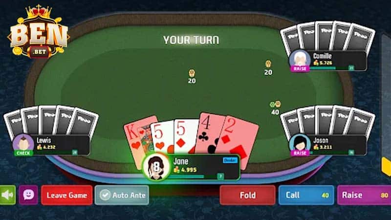 Trò chơi Poker Benbet thân thiện mọi lứa tuổi